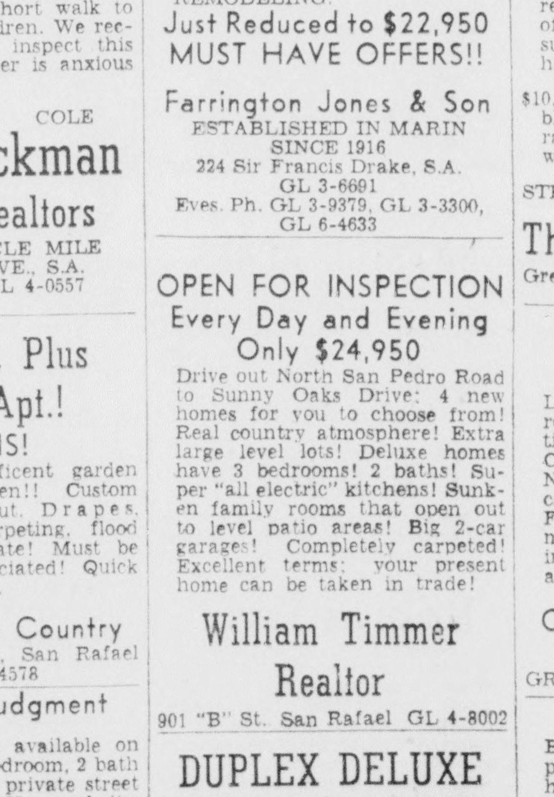 1961: "4 new homes 