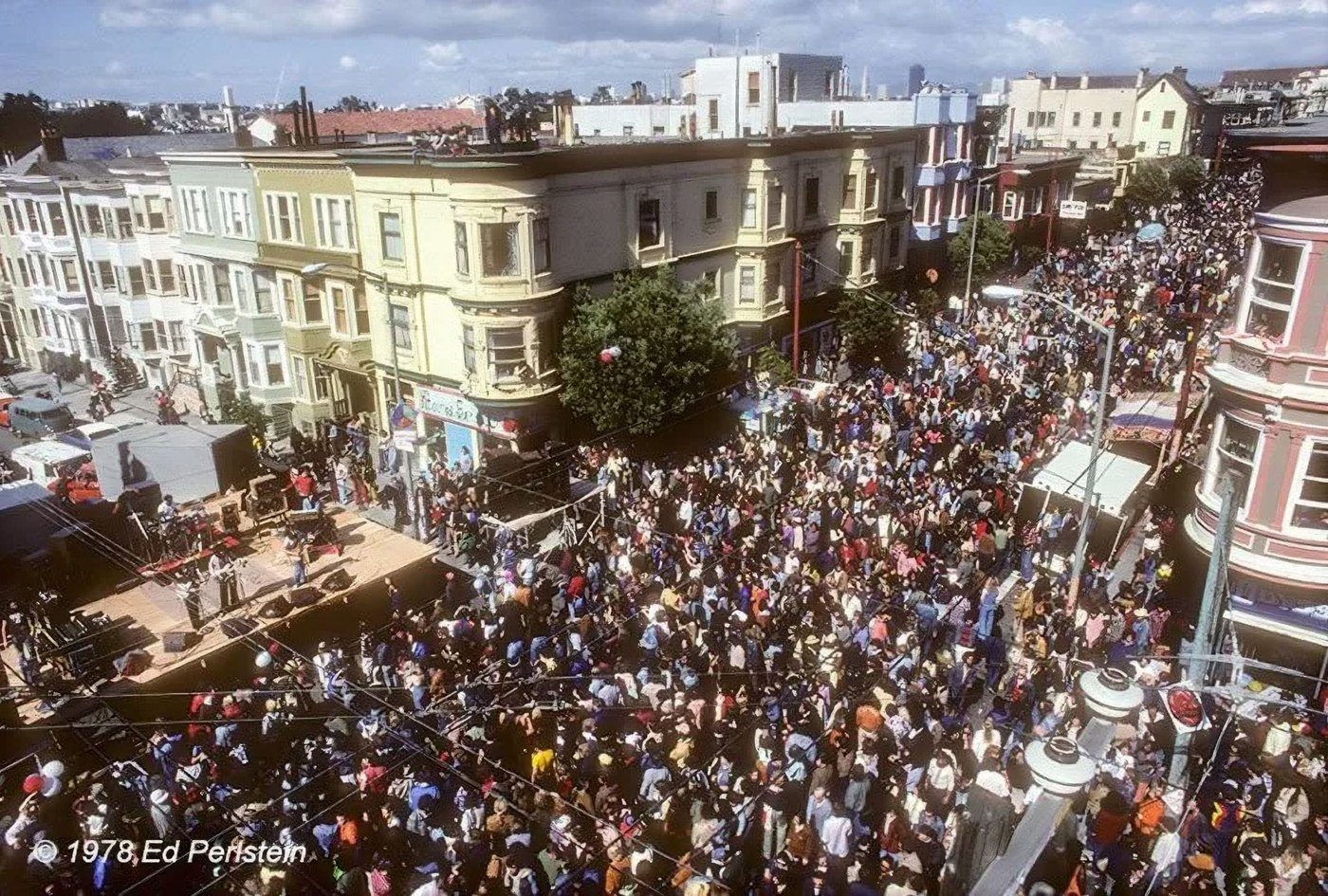 "Logos playing the first annual Haight Street Fair in 1978