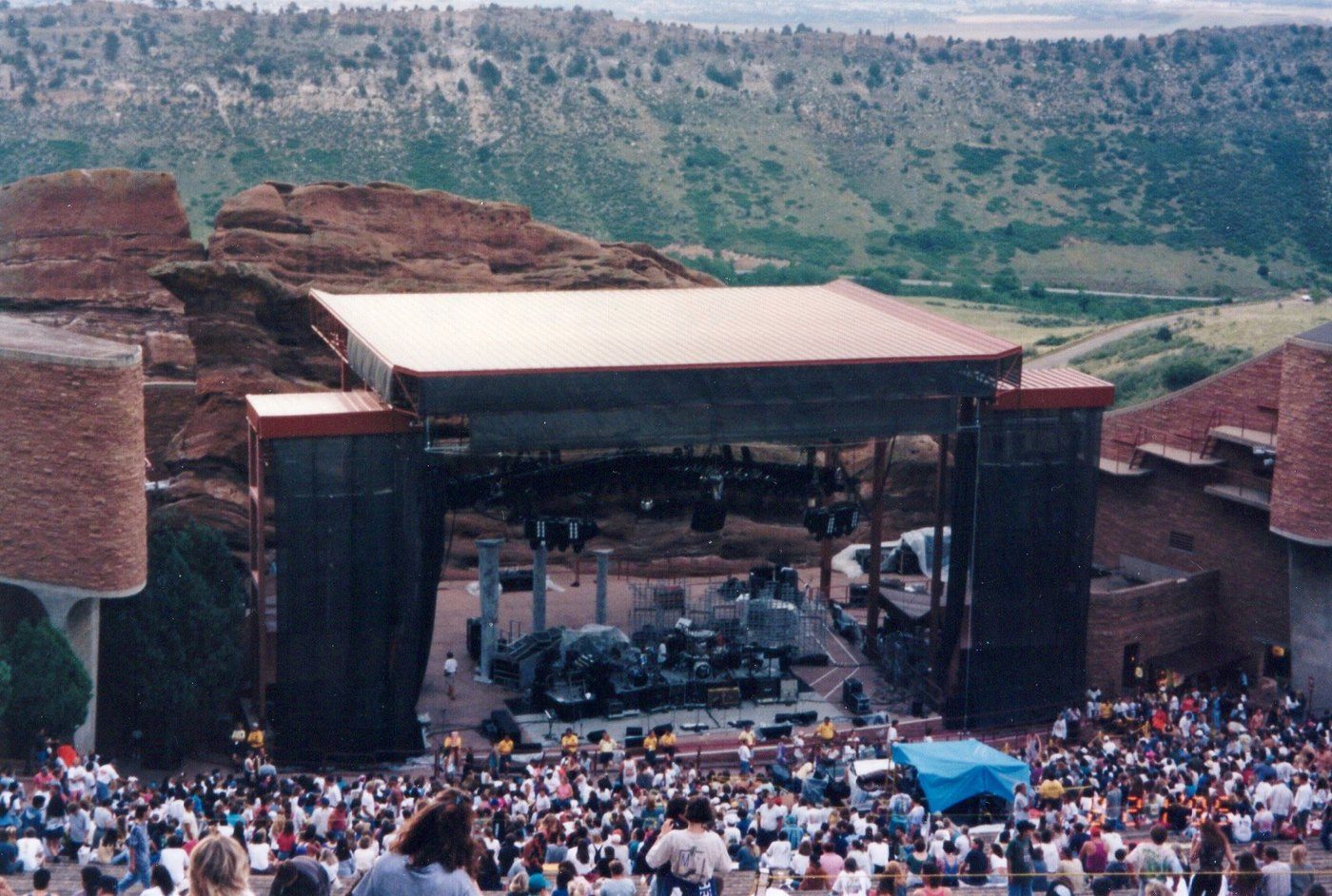 "The stage at Red Rocks when I played the 1995 Doobie Brothers tour with them